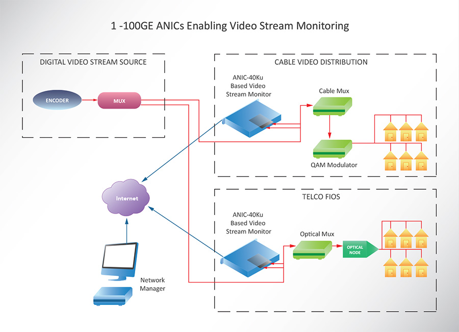 1 - 100GE ANICs Enabling Video Stream Monitoring